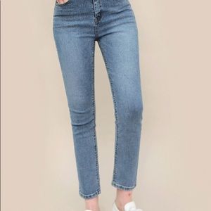chuu -5kg lightblue straight jeans yesstyle korean